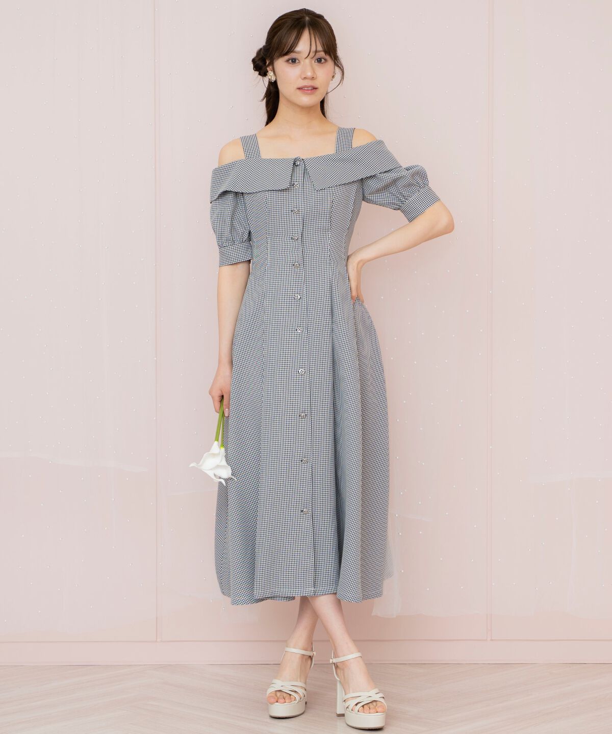 WILLSELECTION「リボンストラップオフショルワンピース」|ワンピース|