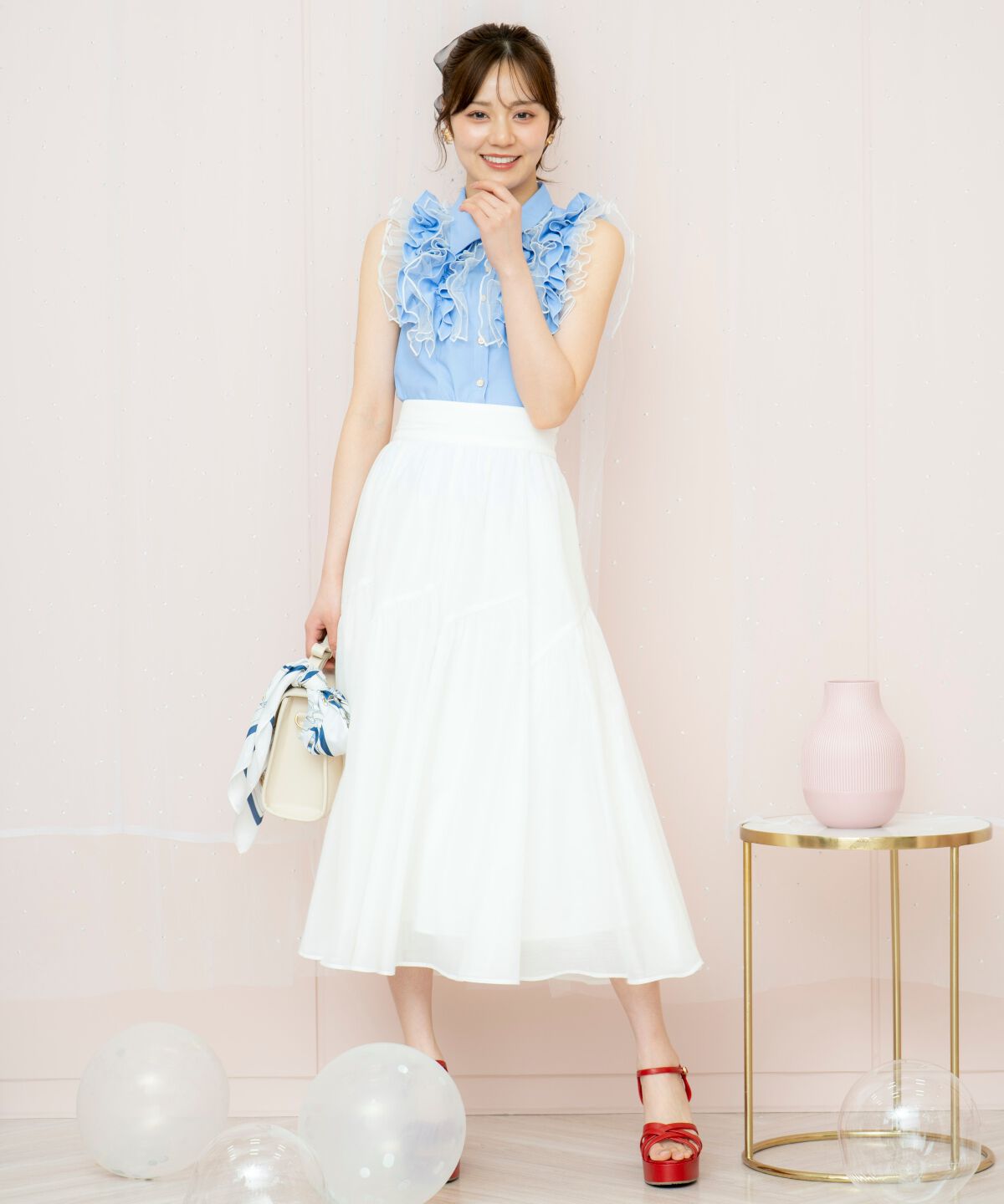 WILLSELECTION「チュールフリルブラウス」|シャツ・ブラウス|