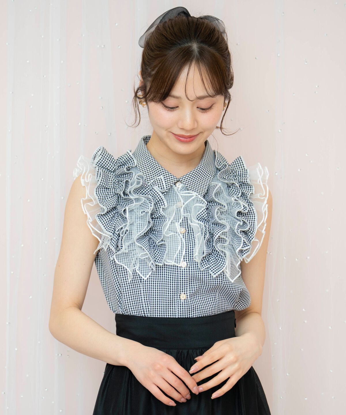 WILLSELECTION「チュールフリルブラウス」|シャツ・ブラウス|