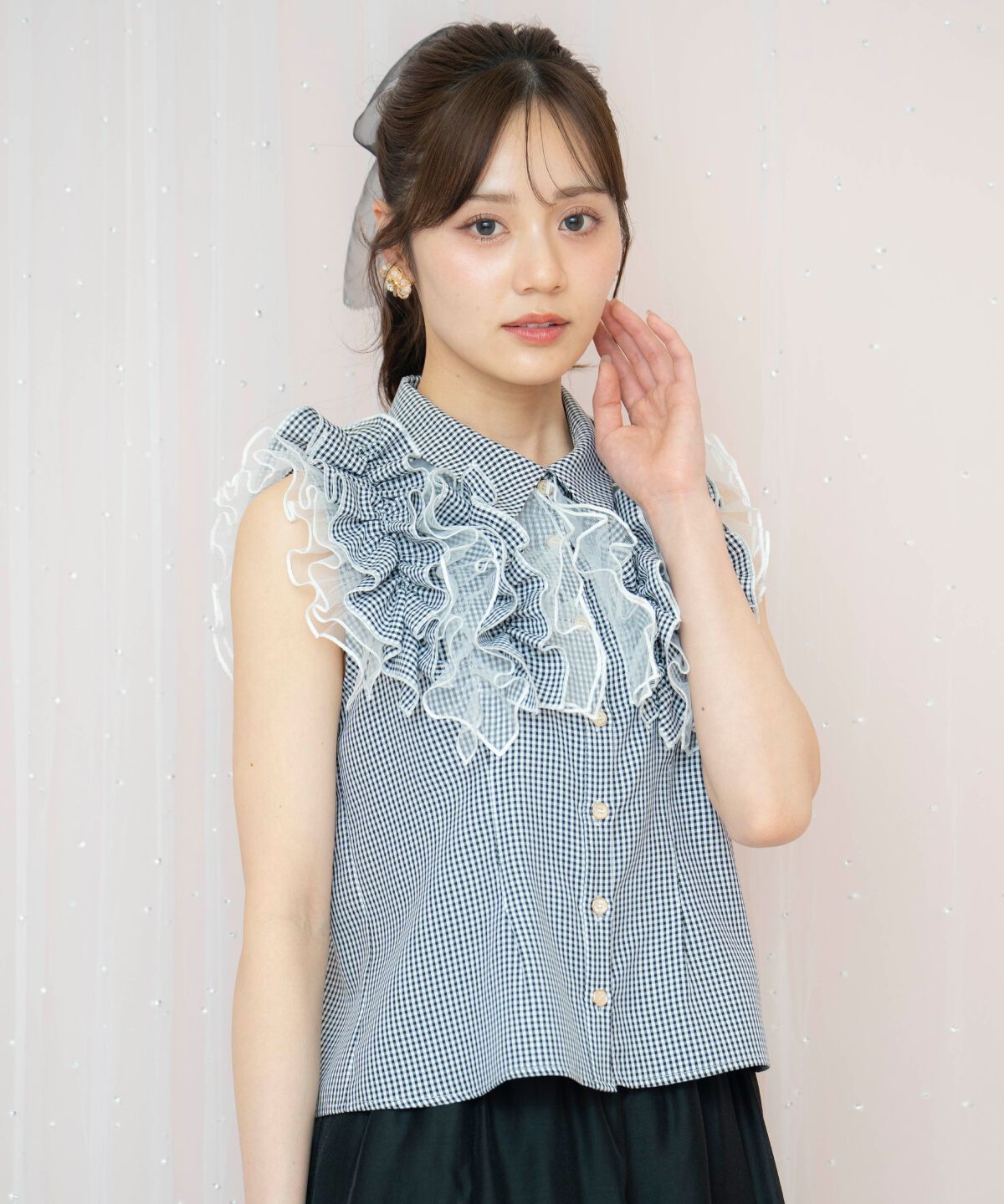 WILLSELECTION「チュールフリルブラウス」|シャツ・ブラウス|