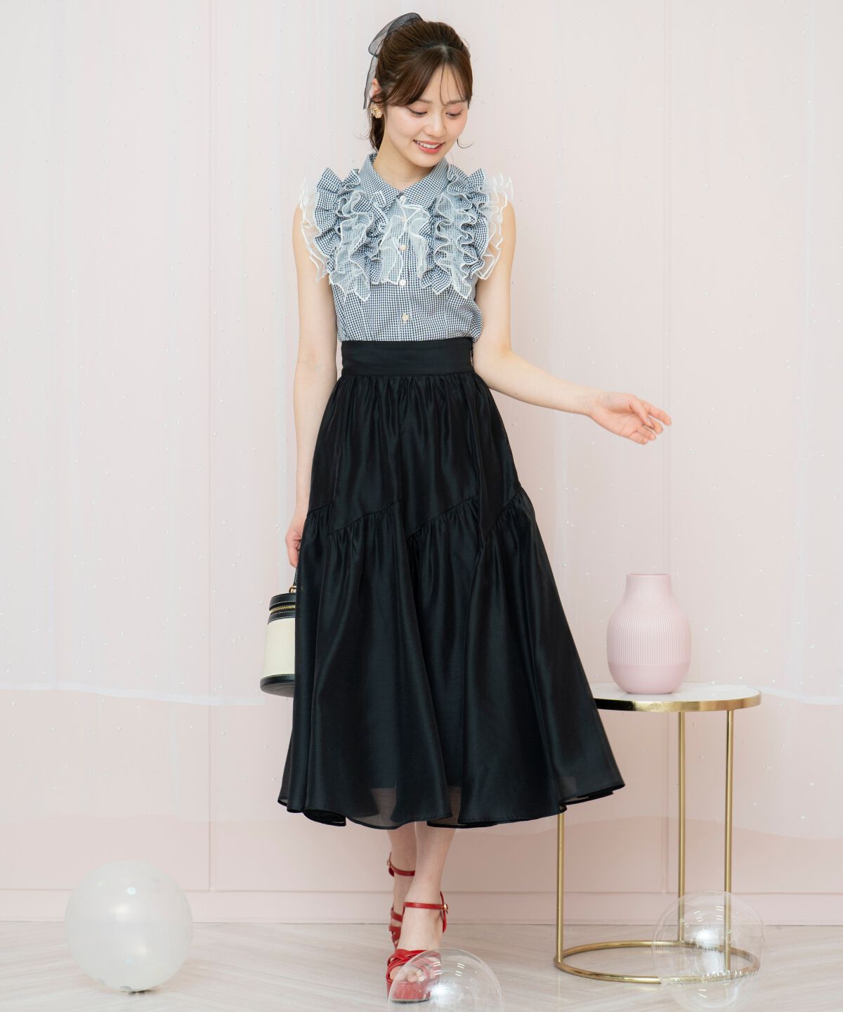 WILLSELECTION「チュールフリルブラウス」|シャツ・ブラウス|