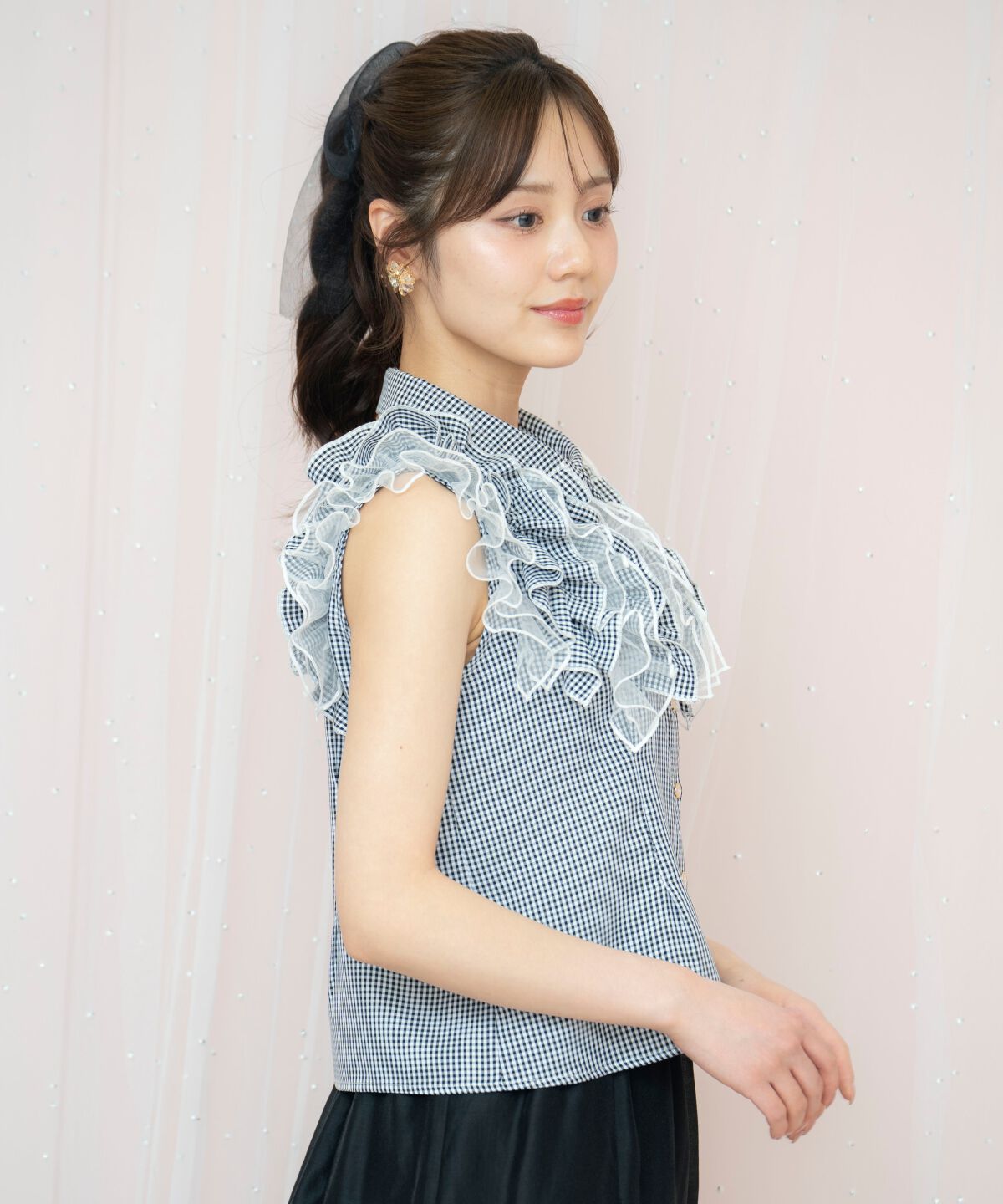 WILLSELECTION「チュールフリルブラウス」|シャツ・ブラウス|