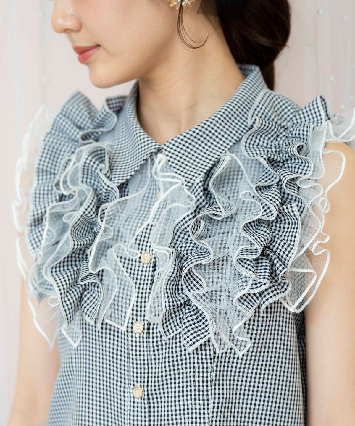 WILLSELECTION「チュールフリルブラウス」|シャツ・ブラウス|