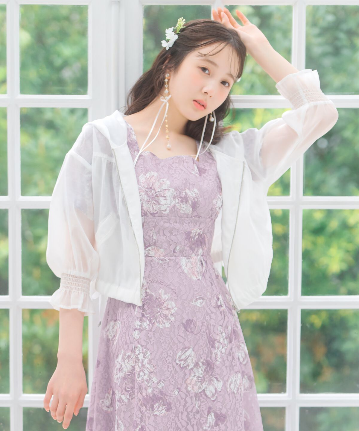 WILLSELECTION「キャンディスリーブシアーパーカー」|ブルゾン・スタジャン|オフ