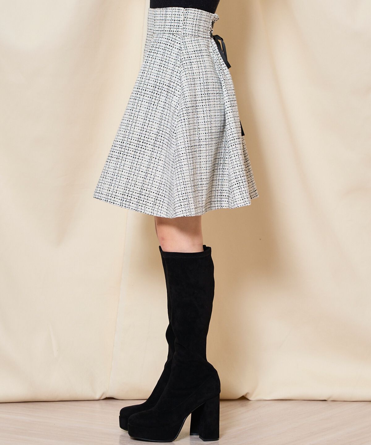 WILLSELECTION「ツイードフレアミニスカート」|フレア|