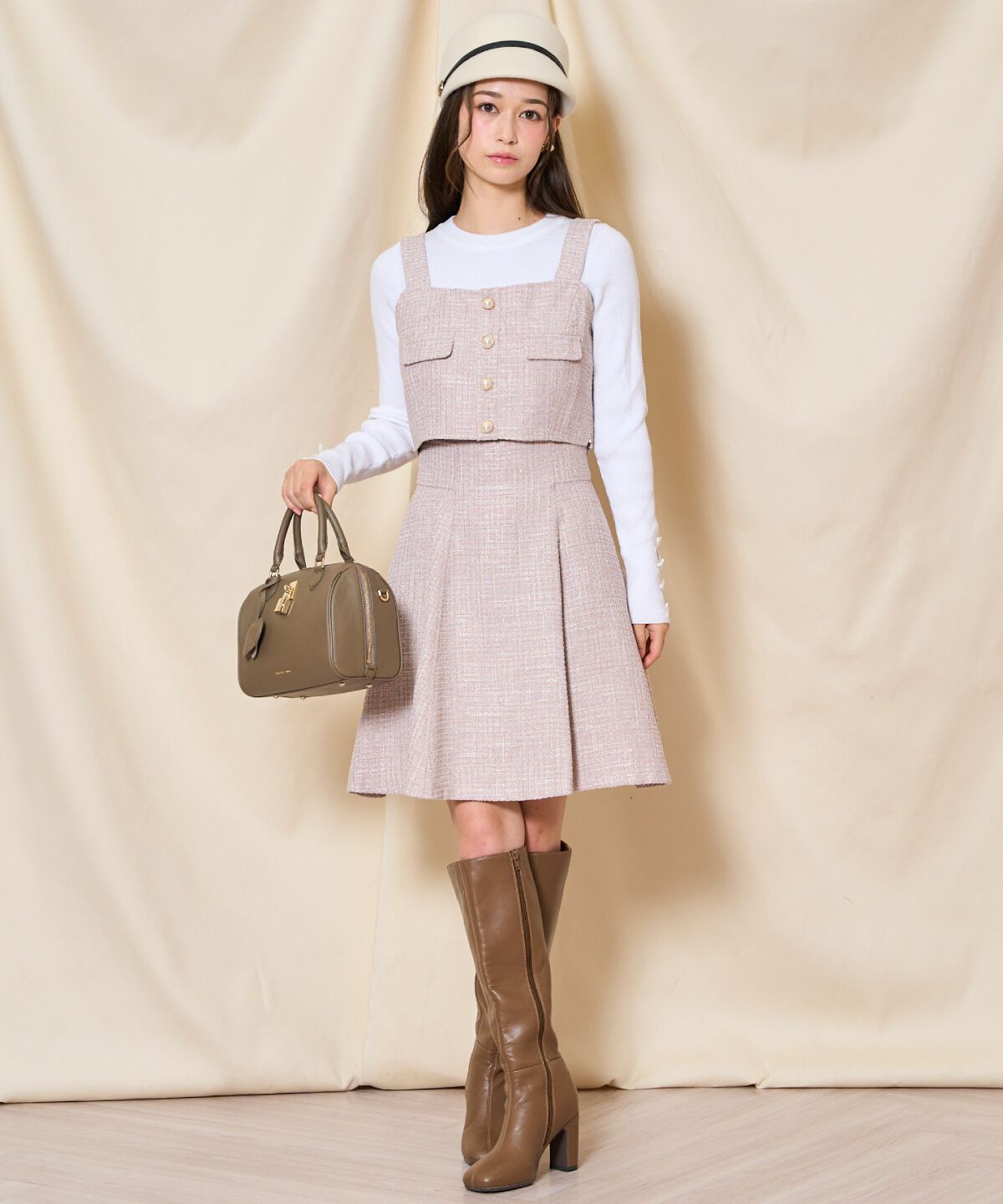 WILLSELECTION「ツイードフレアミニスカート」|フレア|