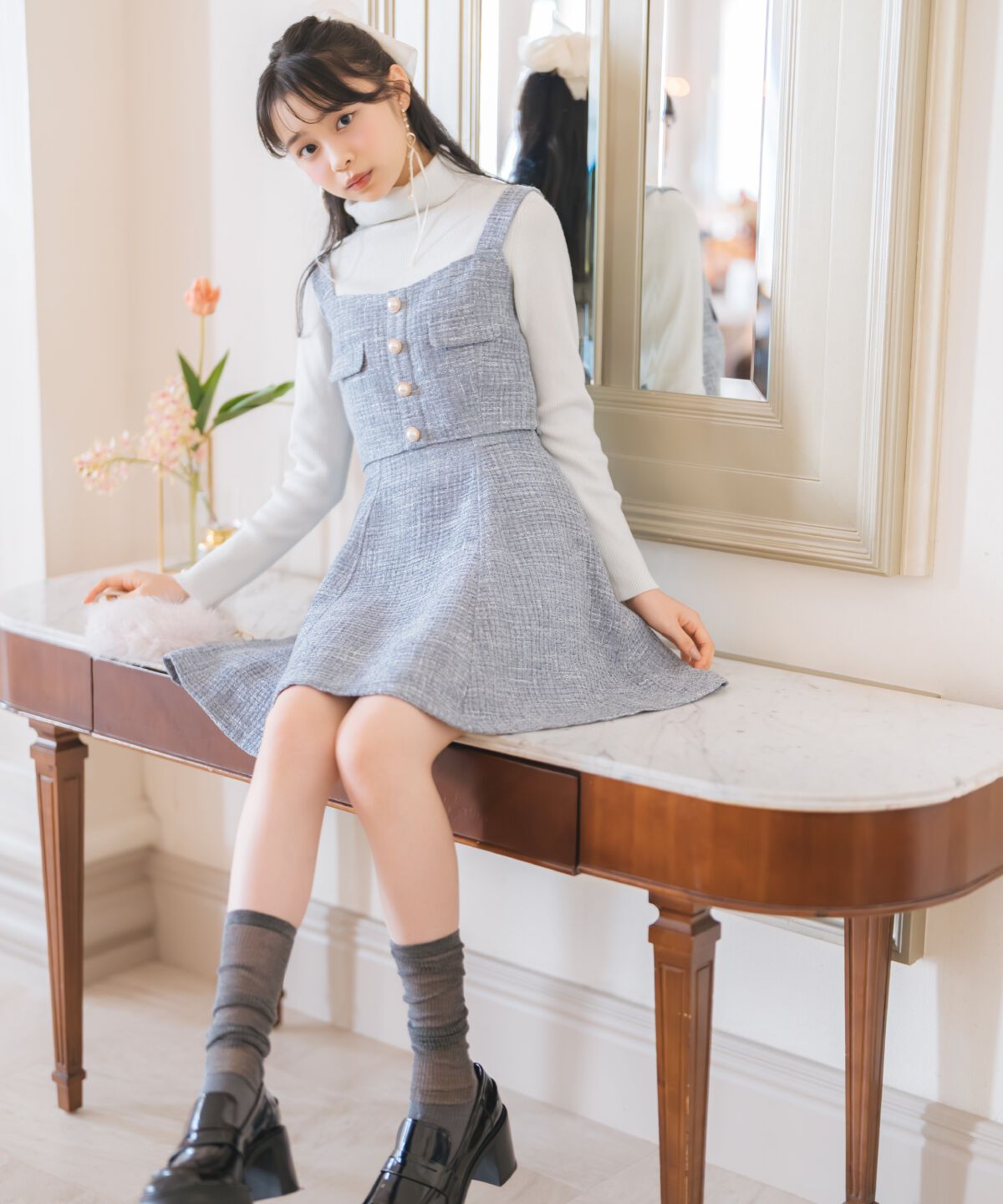 WILLSELECTION「ツイードフレアミニスカート」|フレア|