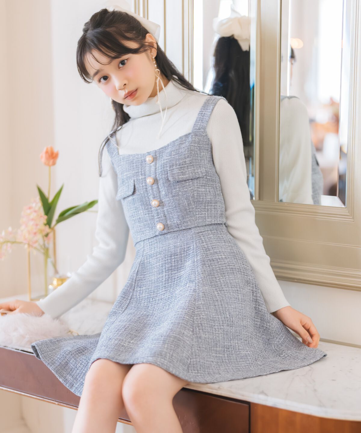 WILLSELECTION「ツイードフレアミニスカート」|フレア|