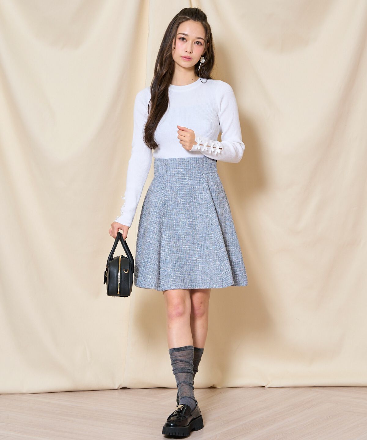 WILLSELECTION「ツイードフレアミニスカート」|フレア|