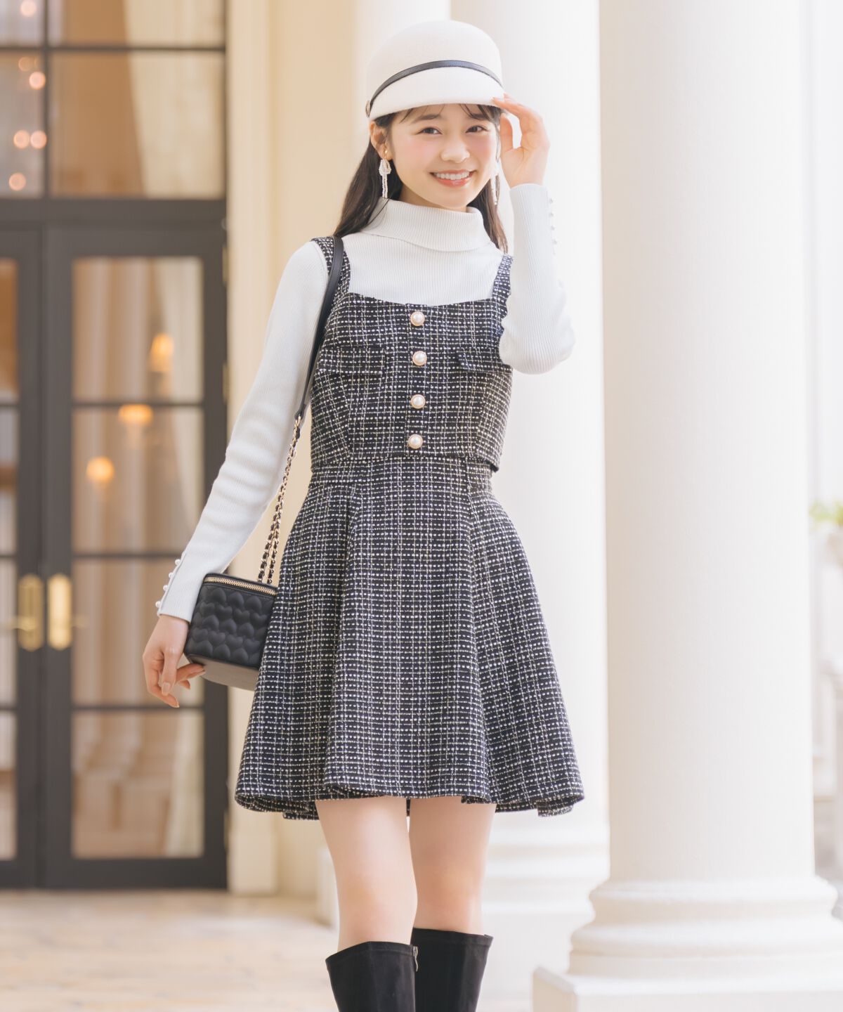 WILLSELECTION「ツイードフレアミニスカート」|フレア|