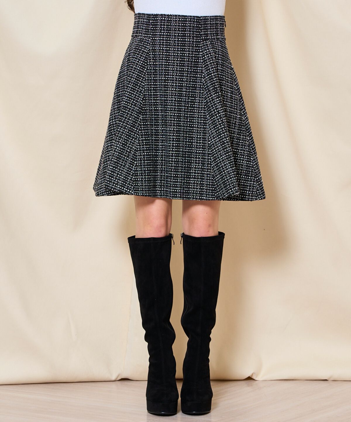 WILLSELECTION「ツイードフレアミニスカート」|フレア|
