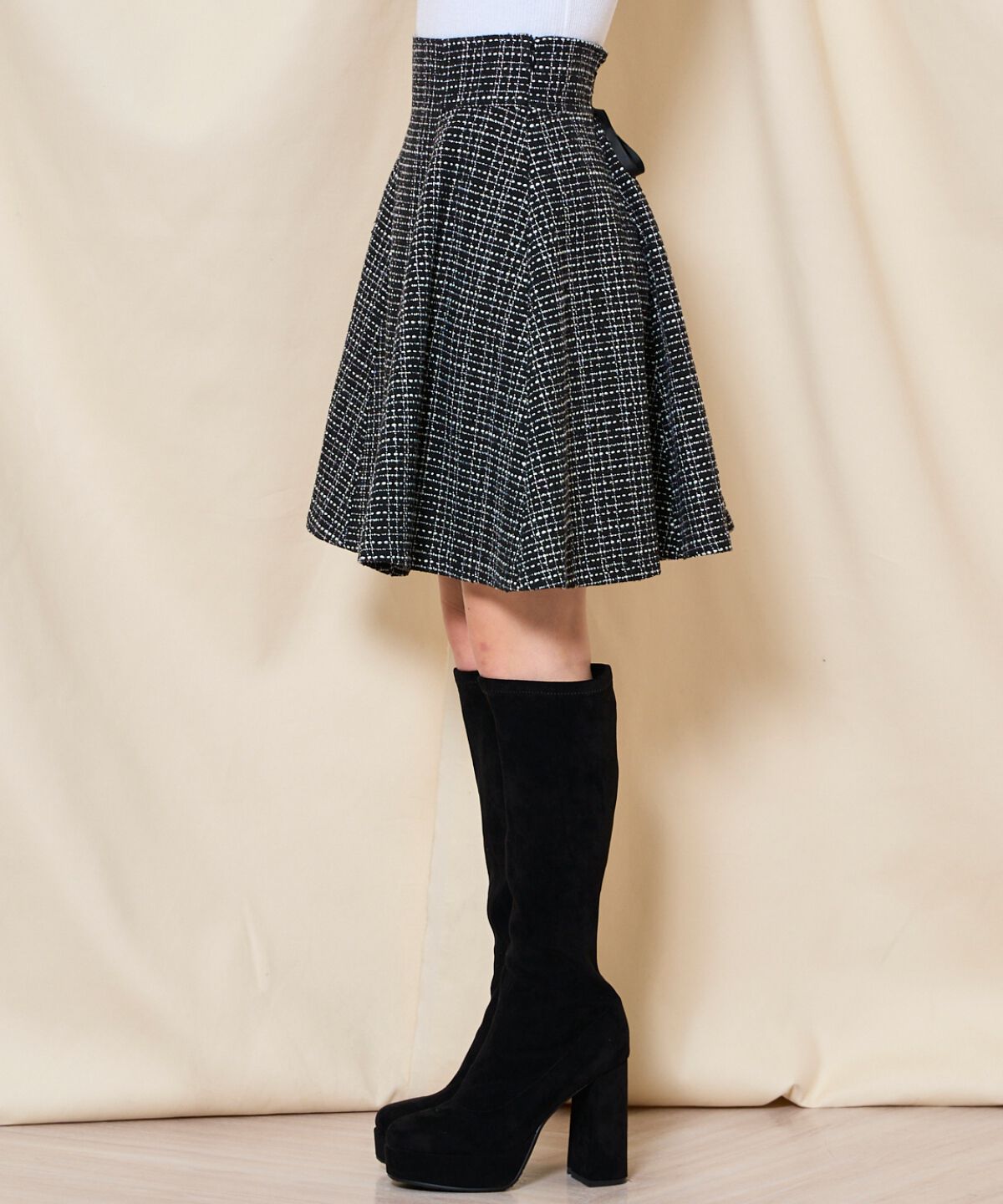 WILLSELECTION「ツイードフレアミニスカート」|フレア|