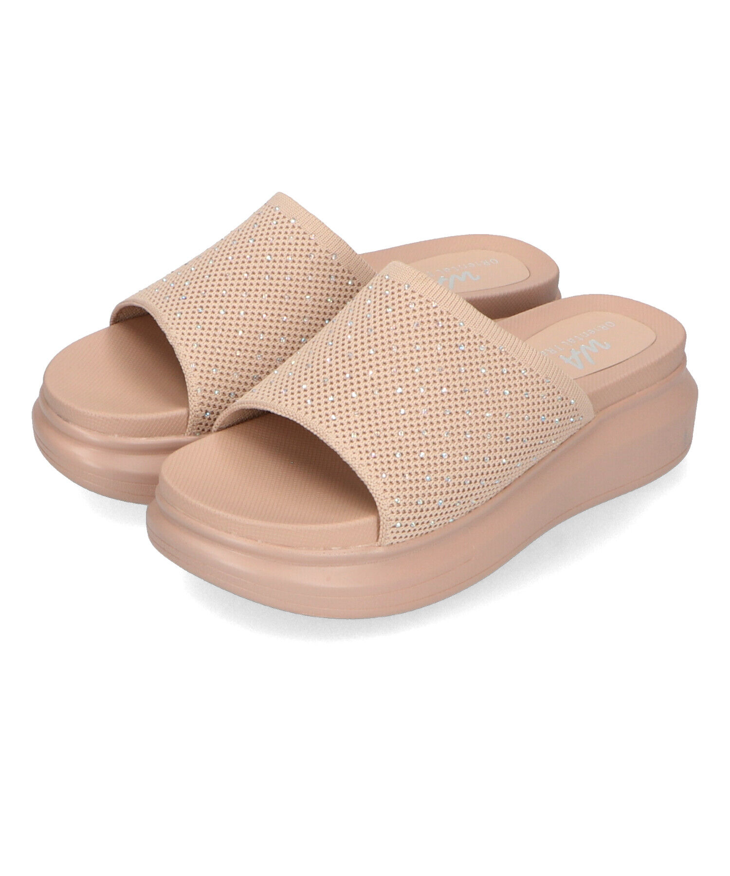 WA Oriental TRaffic「【トレンド】ラインストーンニットミュールサンダル/42204 人気 売れてる」|サンダル|