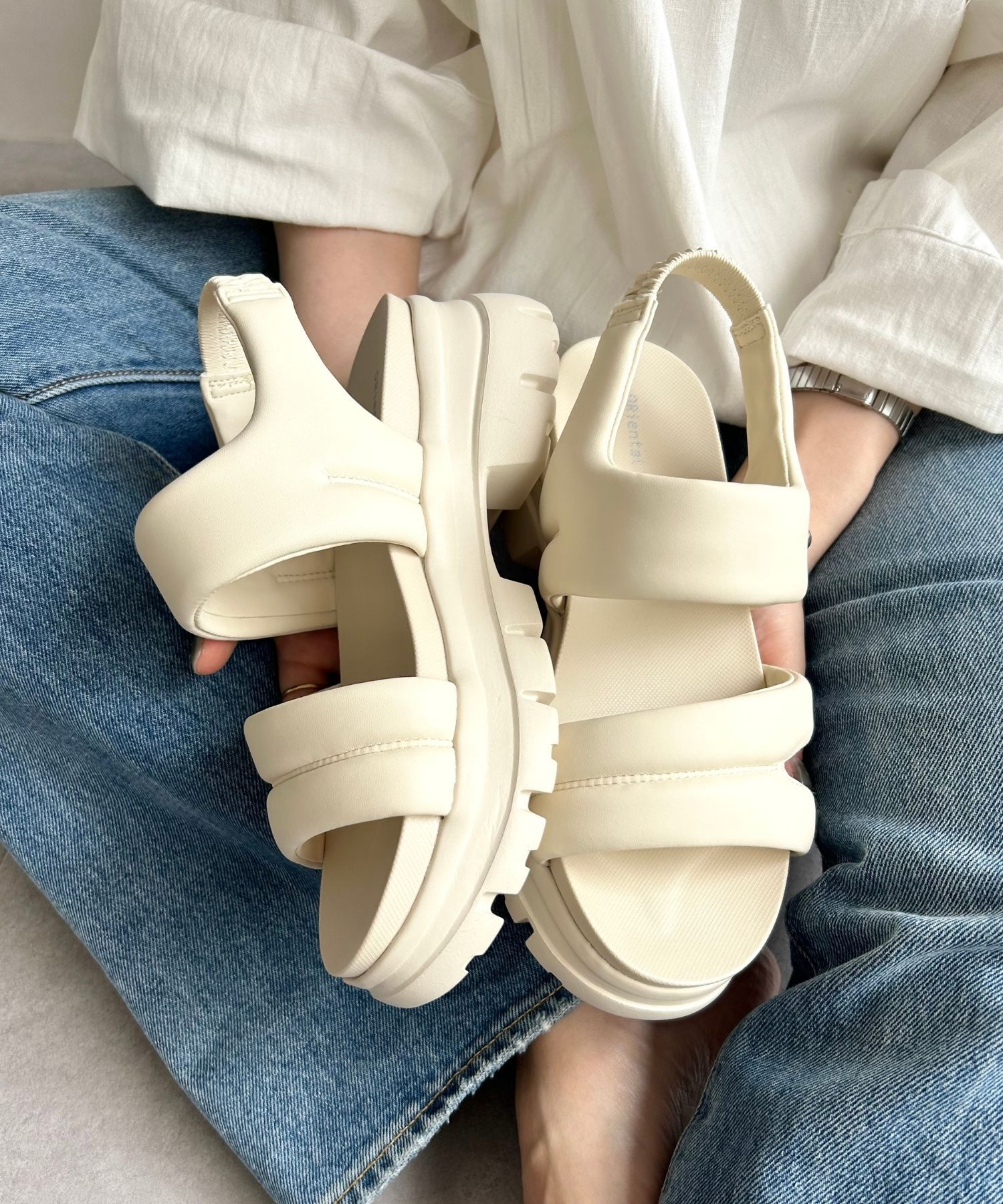 ORiental TRaffic「【アウトレット価格】パデットベルトスニーカーソールサンダル/41216 サンダル 人気 売れてる 厚底」|サンダル|BEIGE