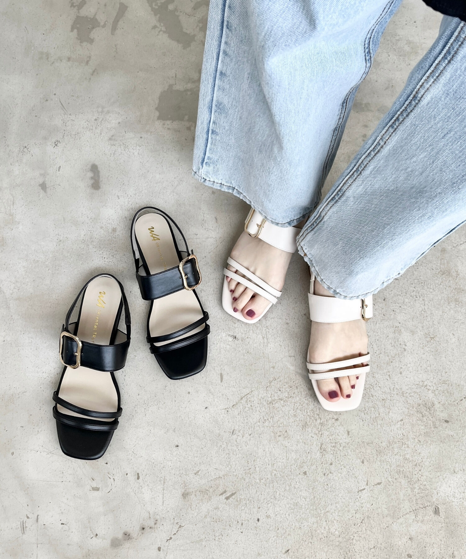 WA Oriental TRaffic「ベルトストラップフラットサンダル/42209」|サンダル|WHITE