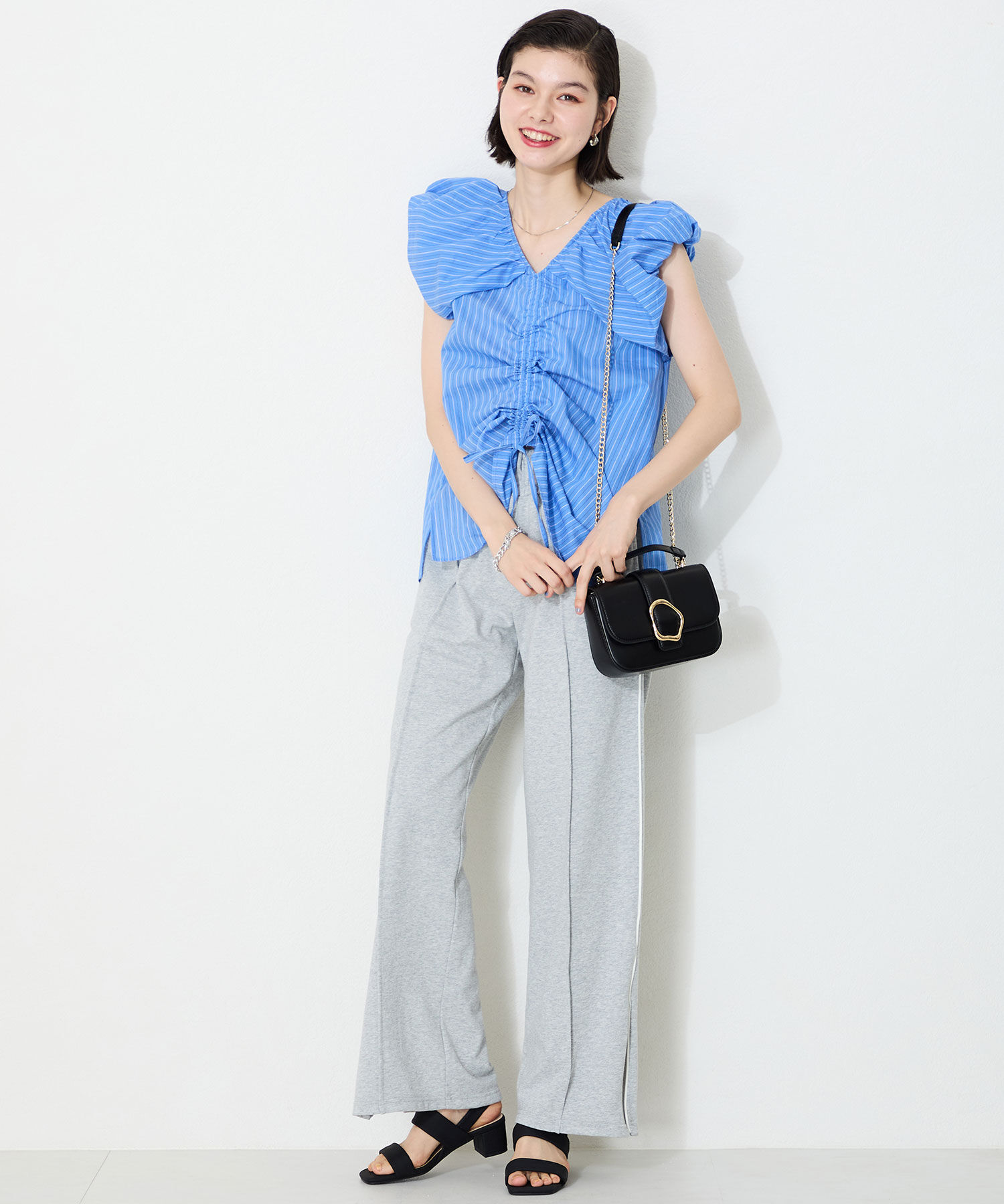 WA Oriental TRaffic「●2025春夏新作●ソフトレザーダブルベルトサンダル/52208 柔らかい 人気 フィット トレンド」|サンダル|