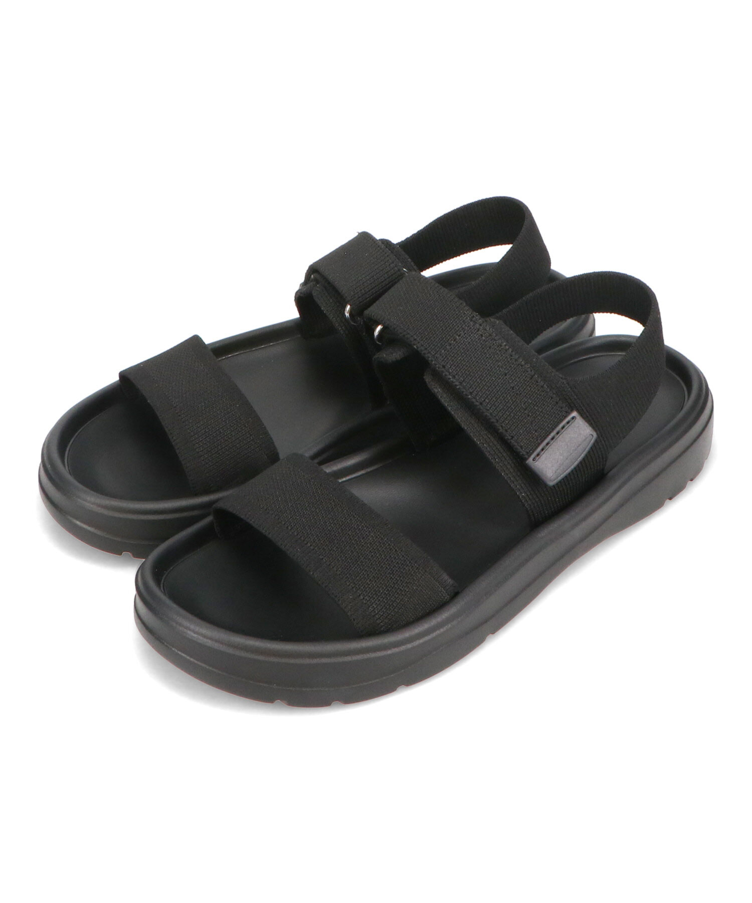 ORiental TRaffic「【Fit meサンダル】ニットダブルベルトサンダル/55208 サンダル 人気 WEB限定 ニット 軽い」|サンダル|