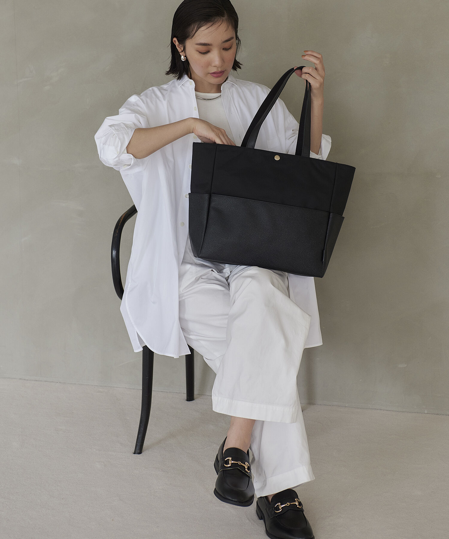 TOPKAPI BREATH「【Breath TOPKAPI】 スコッチグレイン マザーズバッグ バイカラートートバッグ【VERY 掲載】」|トートバッグ|