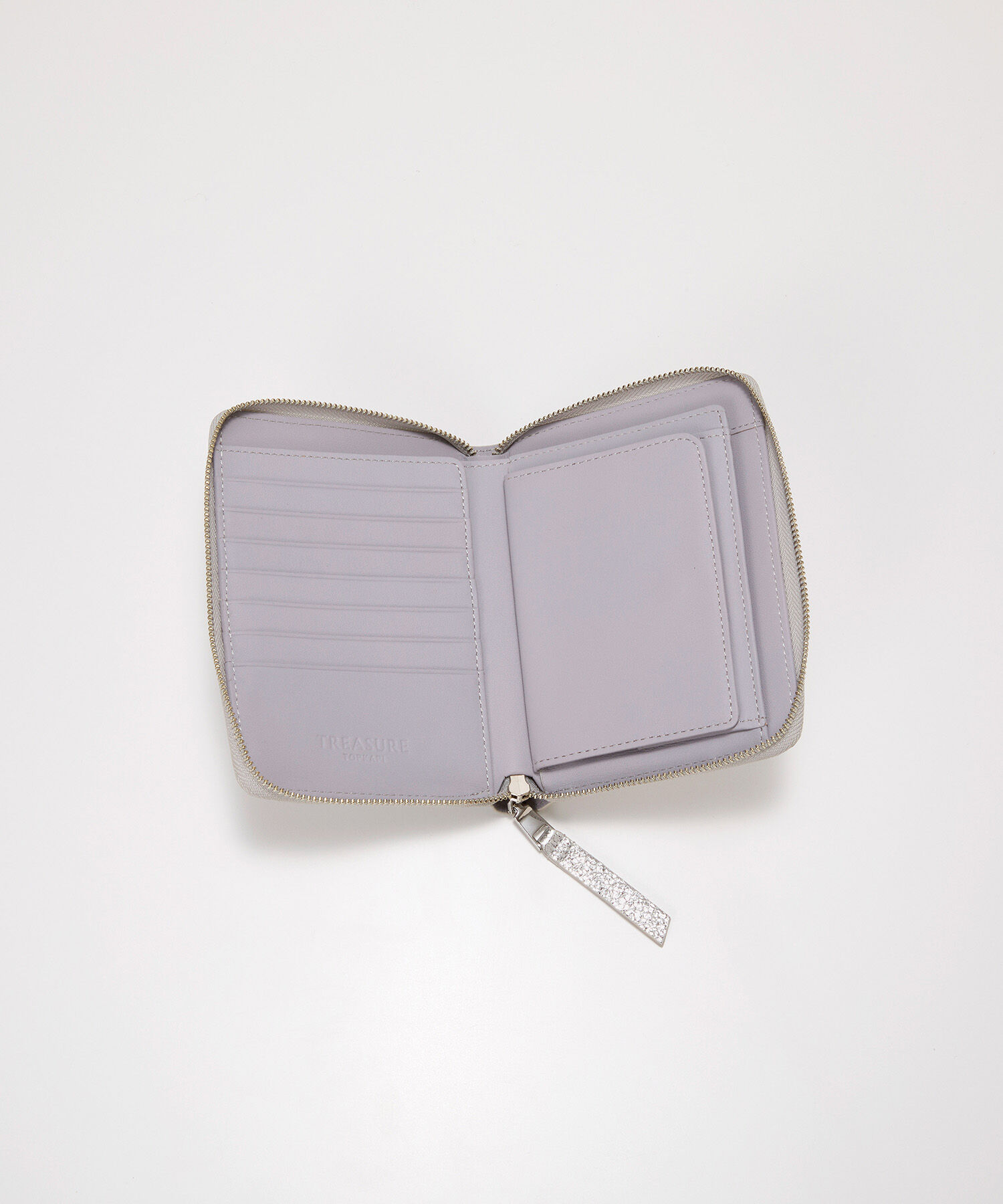 TOPKAPI BREATH「【TREASURE TOPKAPI】ウォッシュド レザー メタリック ラウンドファスナー 二つ折り財布/パスポート対応」|財布|