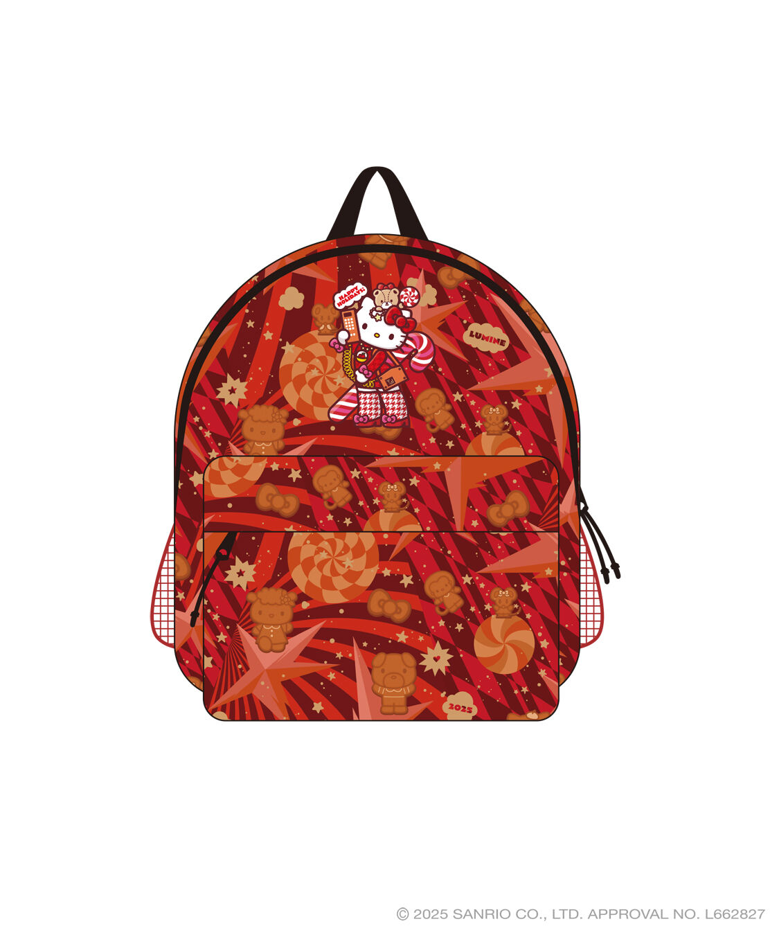 ＬＵＭＩＮＥ　ＣＨＲＩＳＴＭＡＳ&times;ＨＥＬＬＯ　ＫＩＴＴＹ「バックパック」|リュック|レッド系