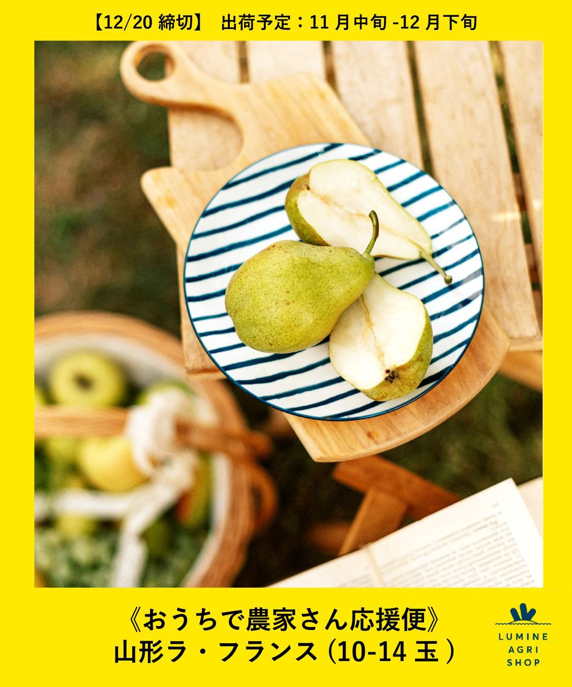 LUMINE AGRI SHOP「農家さん応援！山形ラ・フランス(10-14玉)」|果物・野菜|その他