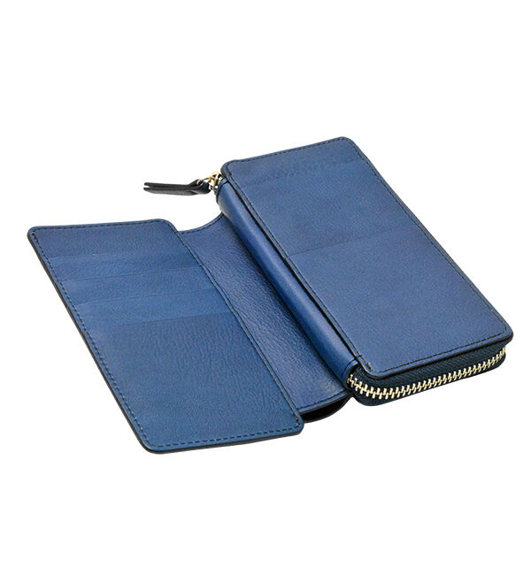 Kinuya Indigo「W409 本革　藍染め　絞り　Wallet」|財布|