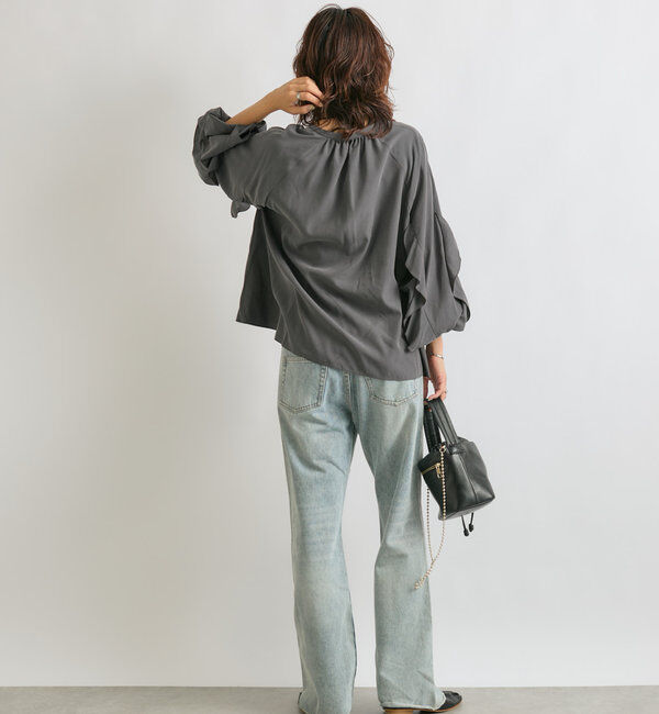  「【MONN.:. (モン)】フレアデニム」|デニム|