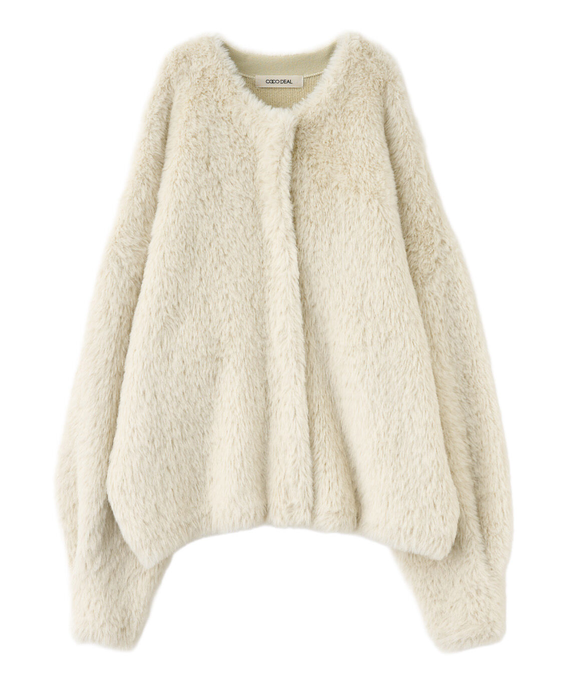 COCO DEAL ダブルフェイスフェザーニットアウターアイボリー　ココディール ダブルフェイスフェザーニットアウター（COCO DEAL）｜ルミネの