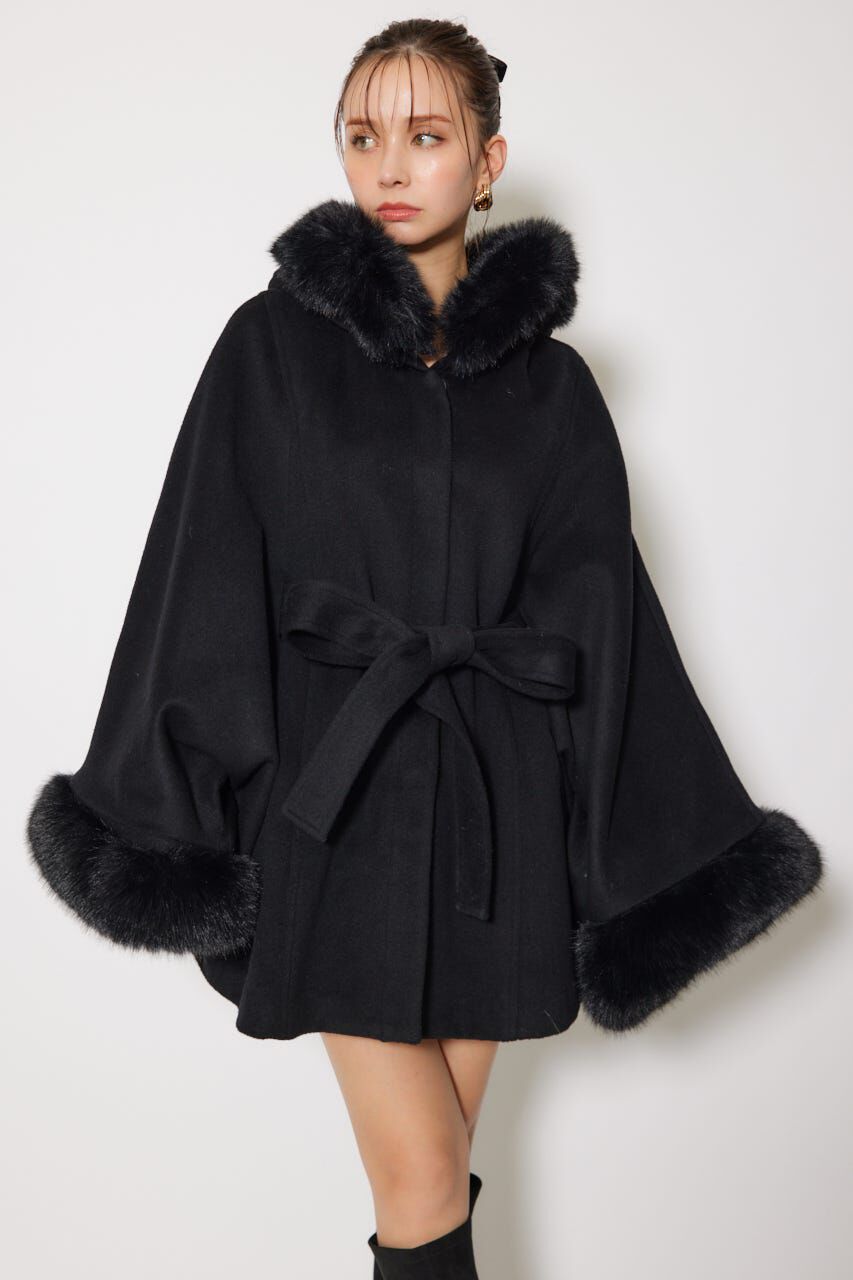 ウールMIXフードポンチョコート（rienda）｜ルミネのファッション通販