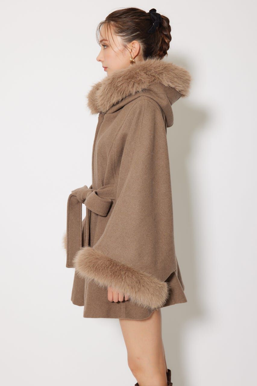 ウールMIXフードポンチョコート（rienda）｜ルミネのファッション通販