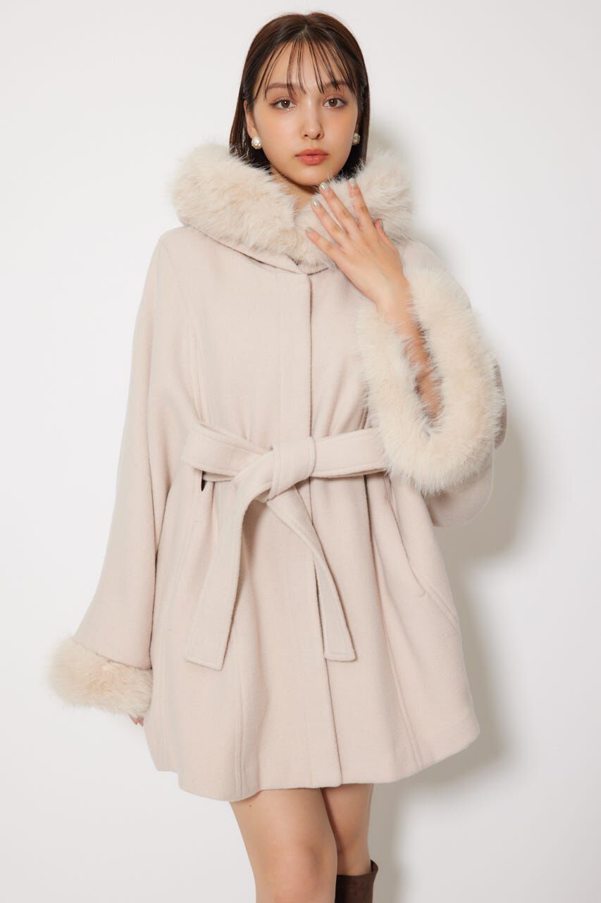 ウールMIXフードポンチョコート（rienda）｜ルミネのファッション通販