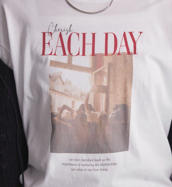 UNITED ARROWS green label relaxing「【WEB限定】＜at ease＞フォトプリント ロングスリーブ Tシャツ」|Tシャツ・カットソー|