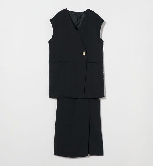 EMMEL REFINES「＜ANDRESD＞ベスト &times; ワンピース セットアップ＜ Select by EMMEL REFINES ＞」|ワンピース|BLACK