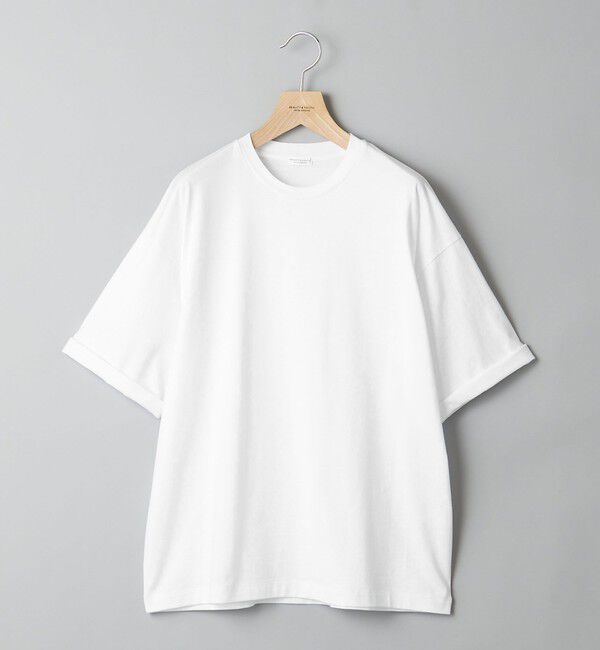 BEAUTY&YOUTH UNITED ARROWS「【WEB限定】ロールアップ ワイド テーパード Tシャツ -MADE IN JAPAN-」|Tシャツ・カットソー|WHITE