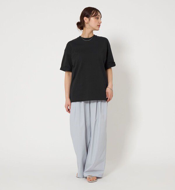 BEAUTY&YOUTH UNITED ARROWS「【WEB限定】ロールアップ ワイド テーパード Tシャツ -MADE IN JAPAN-」|Tシャツ・カットソー|