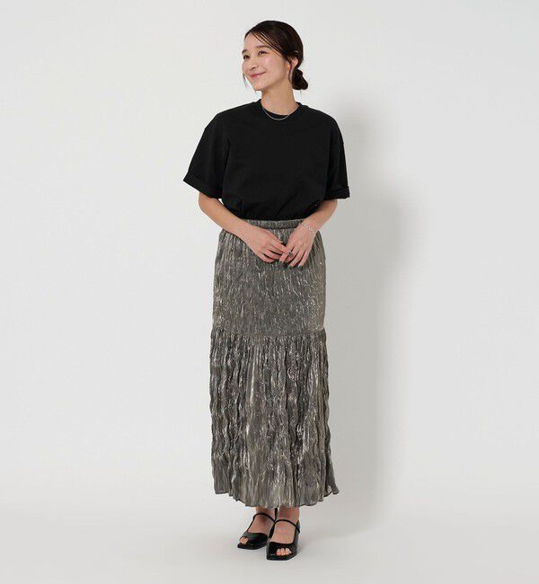 BEAUTY&YOUTH UNITED ARROWS「【WEB限定】ロールアップ ワイド テーパード Tシャツ -MADE IN JAPAN-」|Tシャツ・カットソー|