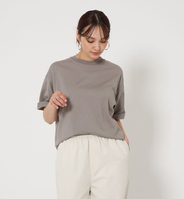 BEAUTY&YOUTH UNITED ARROWS「【WEB限定】ロールアップ ワイド テーパード Tシャツ -MADE IN JAPAN-」|Tシャツ・カットソー|