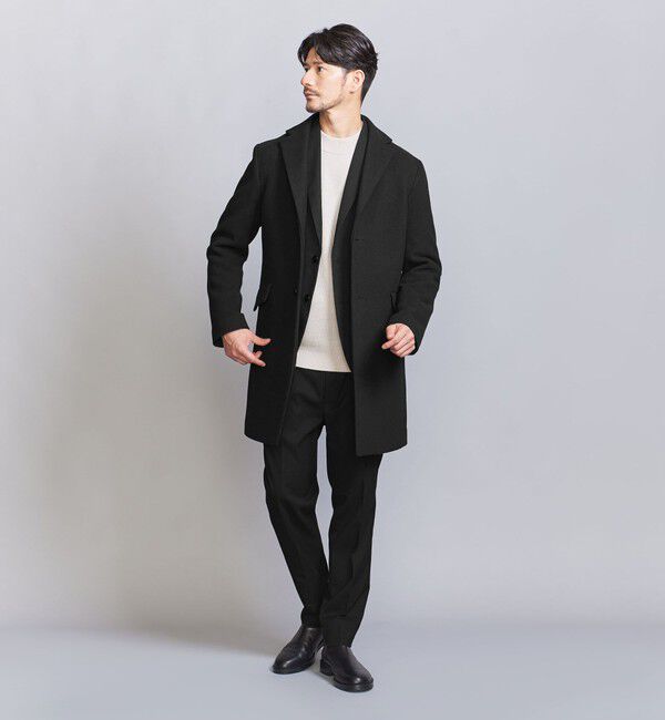 BEAUTY&YOUTH UNITED ARROWS「【WEB限定 WARDROBE SMART】PE メルトン チェスターコート」|チェスターコート|
