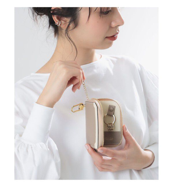 Demi-Luxe BEAMS 「L'arcobaleno / スマート Wキーケース」|財布|別注BEIGE