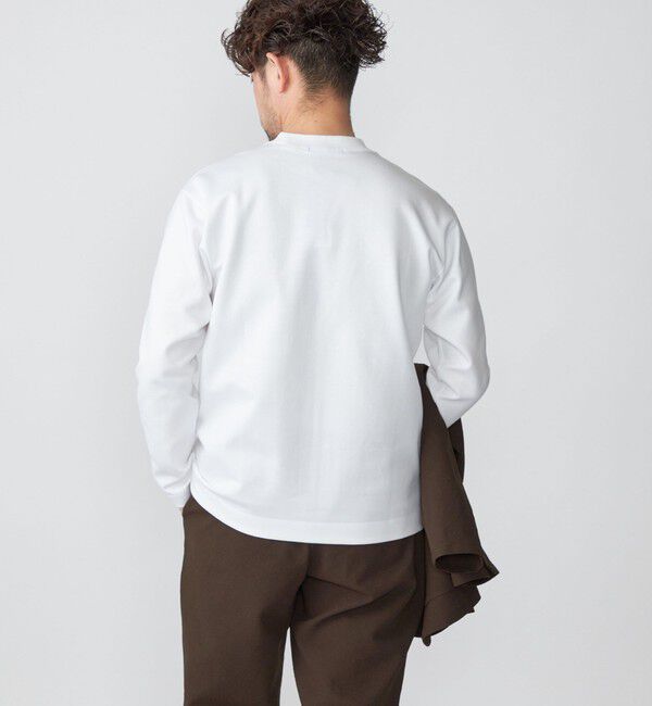 SHIPS「SHIPS:  ハイゲージ クルーネック ダンボールニット 長袖Tシャツ」|Tシャツ・カットソー|