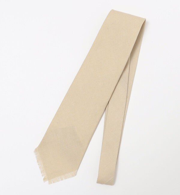 SHIPS「Stefano cau: リネン フリンジ 無地 ネクタイ」|ネクタイ・蝶ネクタイ|ベージュ系