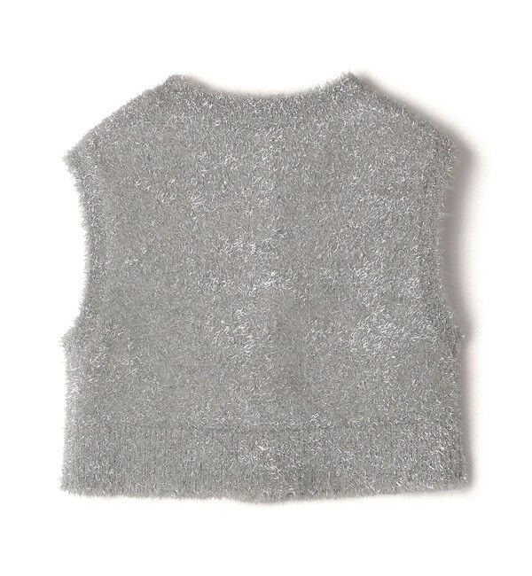 SHIPS for women「*〈手洗い可能〉グリッター ラメ フェザー ベスト 24SS ◇」|ベスト・ジレ|