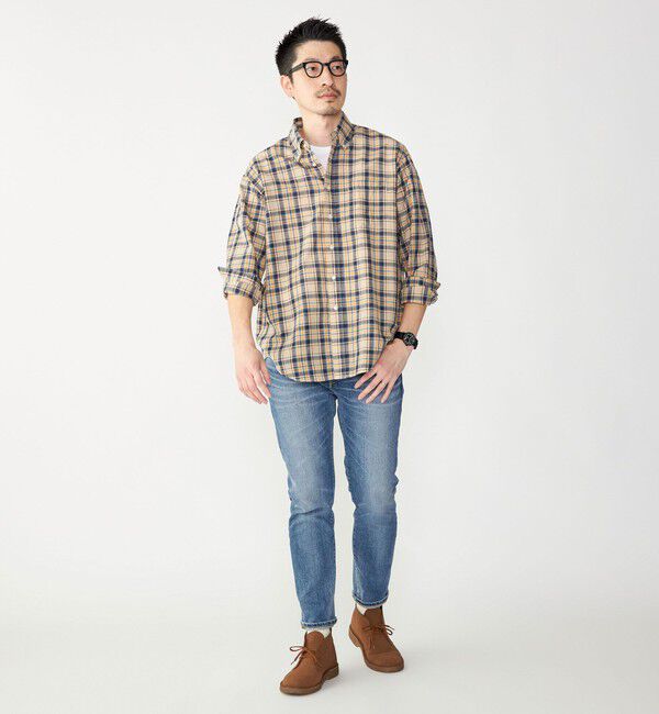 SHIPS「SHIPS: コットンリネン マドラスチェック ボタンダウン 長袖 シャツ」|シャツ・ブラウス|