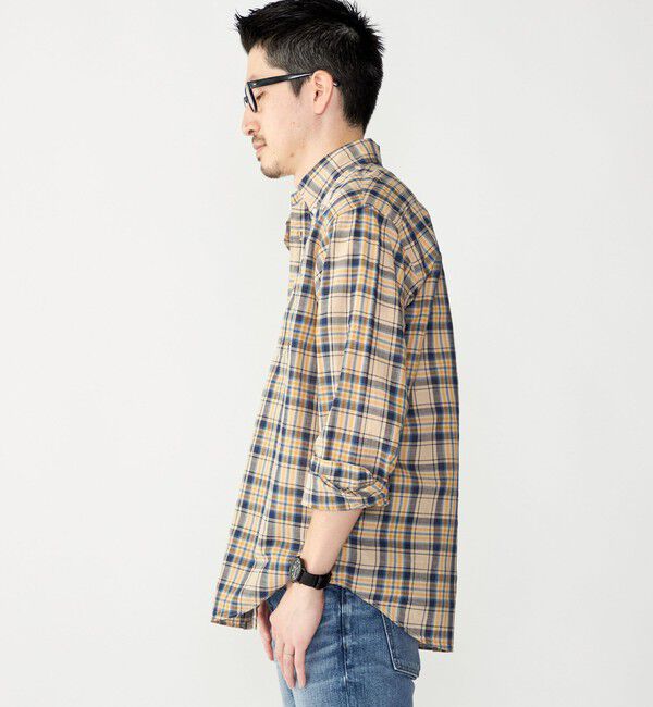 SHIPS「SHIPS: コットンリネン マドラスチェック ボタンダウン 長袖 シャツ」|シャツ・ブラウス|