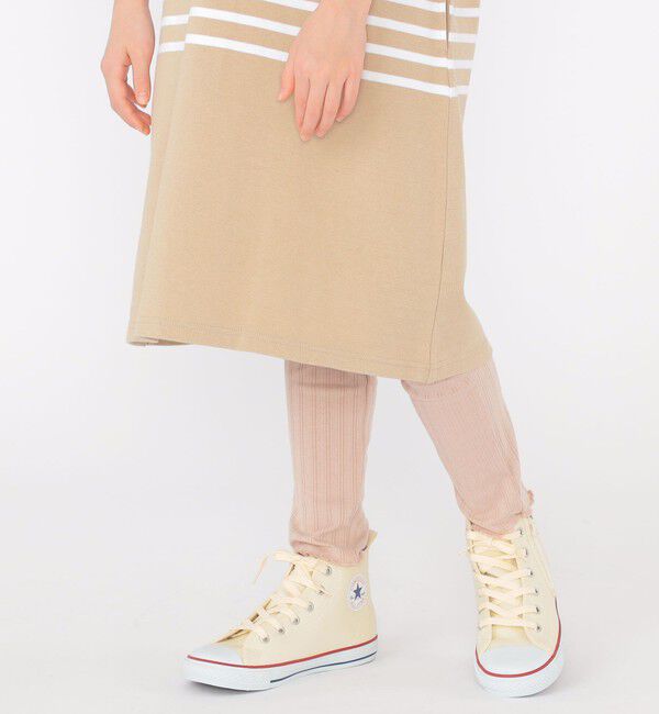 SHIPS KIDS「SHIPS KIDS:145～170cm /〈接触冷感/UVカット〉リブ レギンス」|レギンス・スパッツ|ピンク