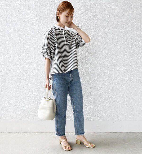 SHIPS for women「【WEB限定】〈手洗い可能〉袖 フリル デザイン ブラウス」|シャツ・ブラウス|