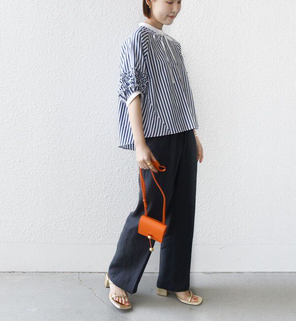 SHIPS for women「【WEB限定】〈手洗い可能〉袖 フリル デザイン ブラウス」|シャツ・ブラウス|