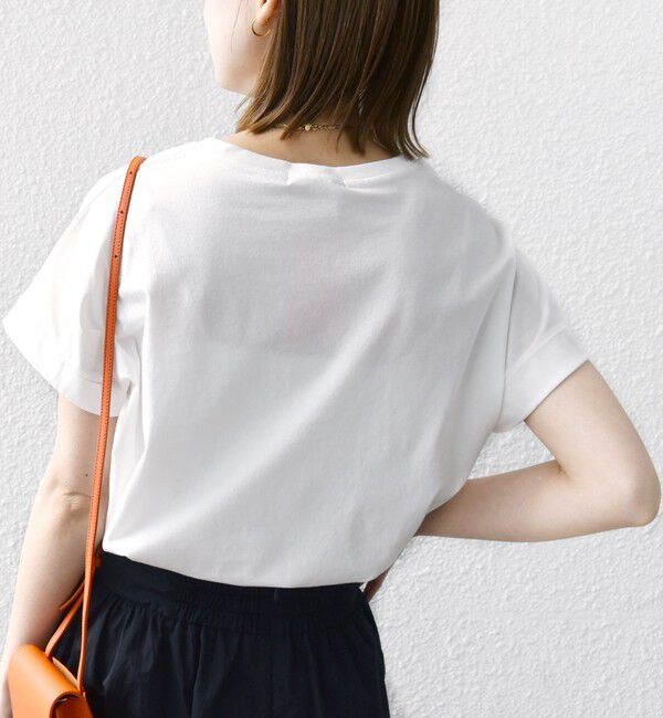 SHIPS for women「【WEB限定】〈手洗い可能〉バリエーション ロゴ 刺繍 プリントTEE」|Tシャツ・カットソー|