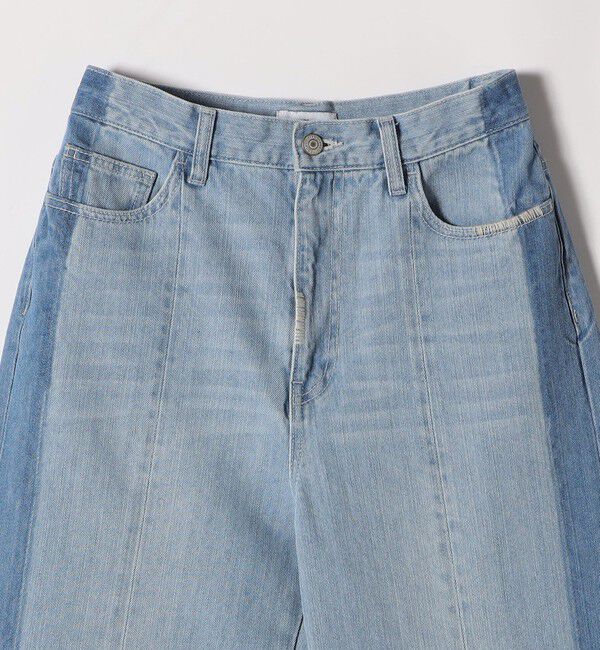SHIPS any「SHIPS any:〈洗濯機可能〉サイドライン ストレート ワイド デニム パンツ［SHIPS any DENIM］」|デニム|