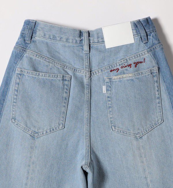 SHIPS any「SHIPS any:〈洗濯機可能〉サイドライン ストレート ワイド デニム パンツ［SHIPS any DENIM］」|デニム|